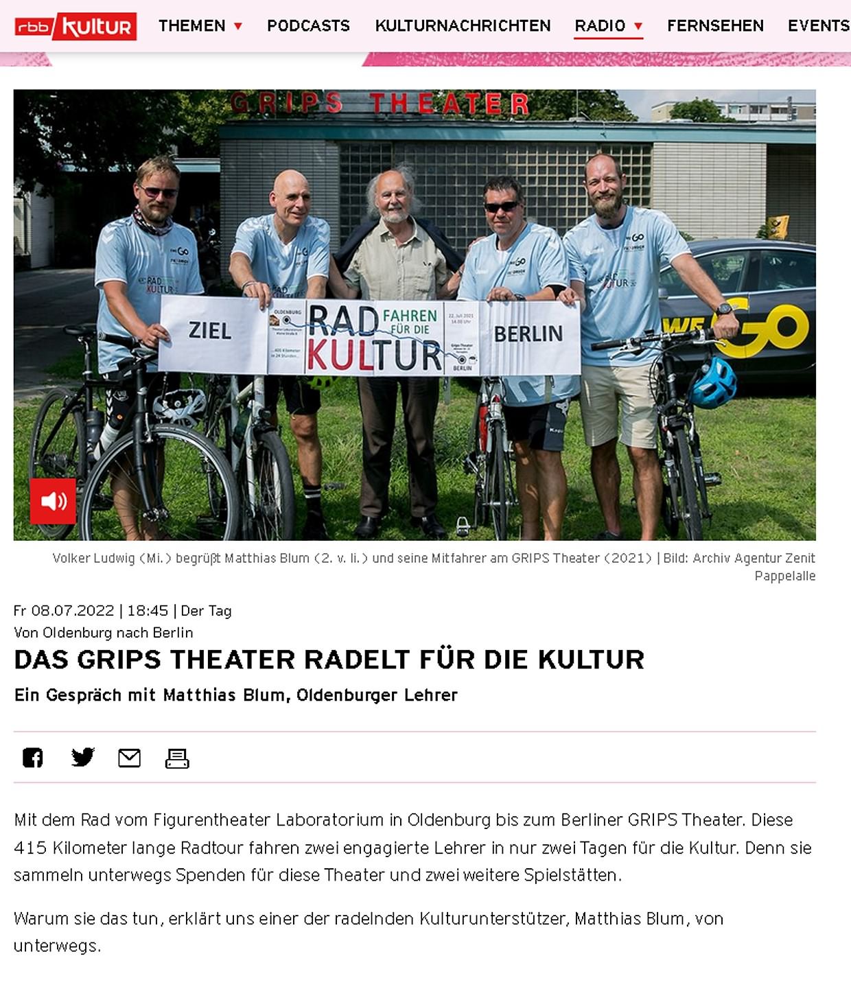 Radio-Beitrag zur 2. Fahrt RBB Kultur